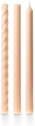 Illume Beautifully Done Unscented Assorted Candle Tapers 3-Pack, Blush Pink - Image 3