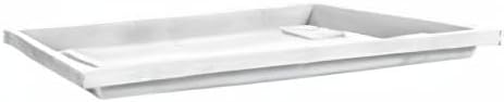 The HC Companies 23.5 Inch Venetian Rectangular Plant Saucer - Indoor Outdoor Plastic Plant Trays for Pots - 23.5"x7.5"x1.3" White