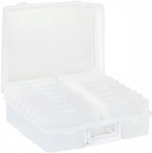 novelinks Photo Storage Box and 16 Inner 4" x 6" Photo Storage Containers | 1Pack Clear, Photo Albums 4x6 Pictures, Photo Organizers and Storage, Card Game Storage, Task Boxes for Special Education