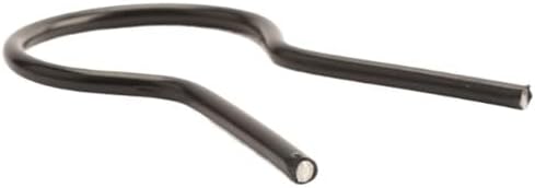 EZ Twist 1 3/8" OD x 8 Gauge Preformed Steel Tie Wire - Fence Ties - 100 Pack (Black Vinyl Coated)