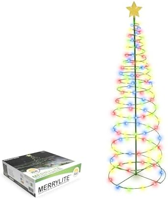 Solar Metal LED Christmas Tree Decoration Light - 200 LEDs, Easy Installation, 4 Feet Tall, Perfect for The Holidays - Multi-Colored - Image 5