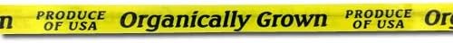 18 inch "Organically Grown" Yellow Twist Tie, Ideal for Produce, 1,000/Box | Made by T&T Industries, Made in the USA, Flexible Wire