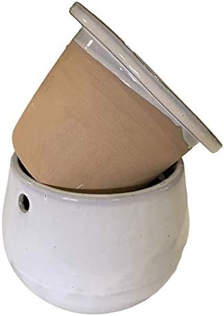 rePotme 8" Teardrop Self Watering Pot (White Diamond)