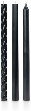 Illume Beautifully Done Unscented Assorted Candle Tapers 3-Pack, Black - Image 3