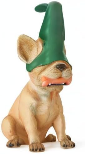 Frenchie Gnome - Beige Frenchie Statue | Cute French Bulldog Decor Garden Gnome