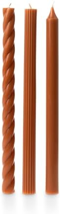 Illume Beautifully Done Unscented Assorted Candle Tapers 3-Pack, Terracotta - Image 3