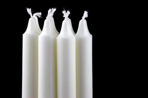 PARNOO 8" White Unscented Tapered Candles, 40 Pcs 7-Hour Long Burn Time, Dripless & No Soot - Hand-Dipped Tall Candles for Weddings, Dinners, Parties, & Special Occasions - Image 7