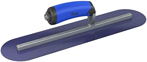 Bon 67-151 Steel City Finish Trowel - Round - Blue Steel - 14 X 4 - Comfort Grip