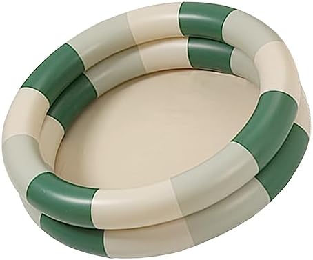 Inflatable Pool Baby Retro Blow Up Swimming Pool Family Cute Thickened Water Pool (Green Stripe)