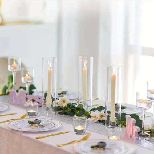 Letine 36-Pack Glass Votive Holders & White Tealights – Clean-Burning Smokeless Dripless Unscented Candles for Wedding Decor, Home Ambiance, Shabbat Dinner, Engagement & Everyday Use - Image 6