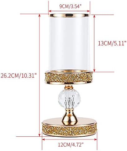 Hurricane Candle Holders for Pillar Candle, Pillar Candle Holder, Crystal Candlesticks Holder for Dining Coffee Table, Wedding,Events,Parties, Home Decor YL031SD - Image 6