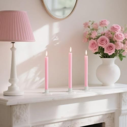 48Pcs White Metal Taper Candle Holders Set - 2"×1" Elegant Bulk Heavy Base Candlestick Centerpieces for Table Decor, Wedding, Anniversary, Dinner Party - Image 6