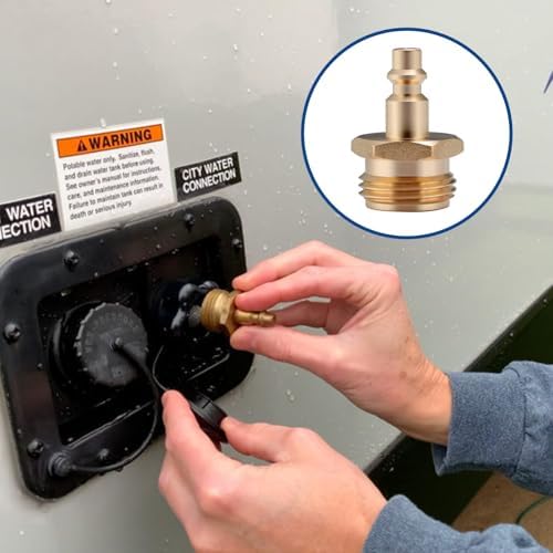MEASUREMAN Lead-Free Brass Blow Out Plug with Quick Connect - Efficiently Removes Water from RV Water Lines, Ideal for Winterization (2pc) - Image 6