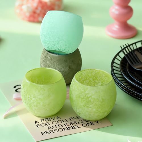 Green Glass Candle Holders, Sage & Mint Tealight Candle Holders for Easter Decorations, Decorative Votive Candle Holders for Home Office, Spring Wedding Centerpieces, Easter Decor - Image 7