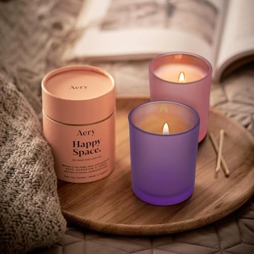 SHOWIN 10 OZ Thick Candle Jars for Making Candles 15 Pcs, Empty Jars with Wood Lids for Candle Making, Sample Container, Frosted Purple - Image 6