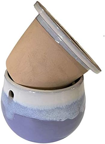 rePotme 8" Teardrop Self Watering Pot (Cream Over Lavender)