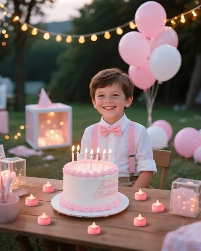 Amagic 12Pack Pink Flameless LED Tea Lights Candles Battery Operated - Image 7