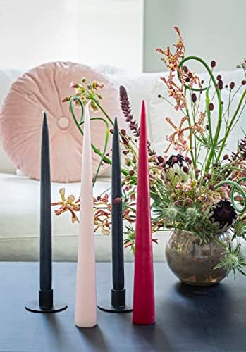 Kunstindustrien® Taper Candles – Set of 4, 13.8" – Made in Denmark, Long Burning Candles 15h, Unscented & Smokeless Candlesticks – Elegant Tall Candles for Weddings, Dinners & Home Decor (Marine Blue) - Image 7