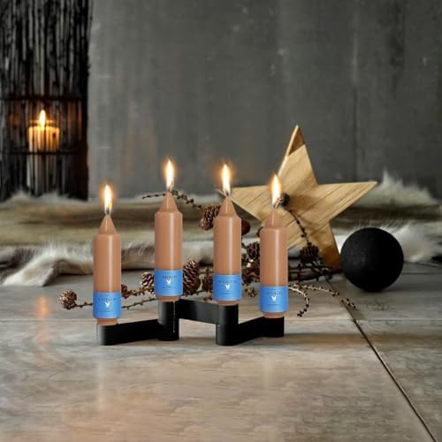 5 Inch Light Brown Unscented Short Taper Candles 4 Pcs - Image 6