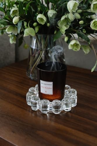 Alice Lane Home Collection Original Clear Glass Small Bubble Candle Dish - Image 6