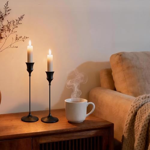 Showin Candlestick Holders Black, 3 Packs Taper Candle Holder for Candlesticks, Candle Sticks Holder Decor for Home Decor - Image 6