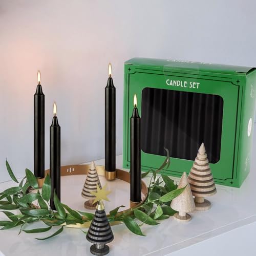 40-Pack of 4-Inch Black Taper Candles - Smokeless, Long-Burning (1.5 Hours Each) - Ideal for Dinners, Parties, Ceremonies, and Shabbat Observances - Image 7