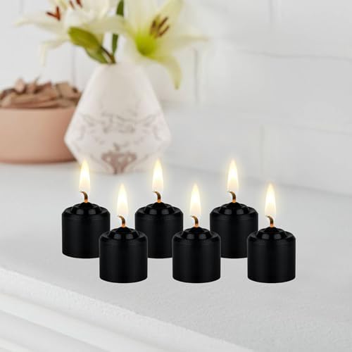 Mega Candles 12 pcs Unscented Black Votive Candles, Hand Poured Wax Candle 10 Hours 1.38 Inch x 1.5 Inch, Home Décor, Wedding Receptions, Centerpieces, Occasions, Events, Festivities, Meditations - Image 5