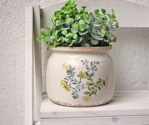 Ceramic Pots for Plants, Cottage Rustic Clay Flower Pots & Vase - Image 6