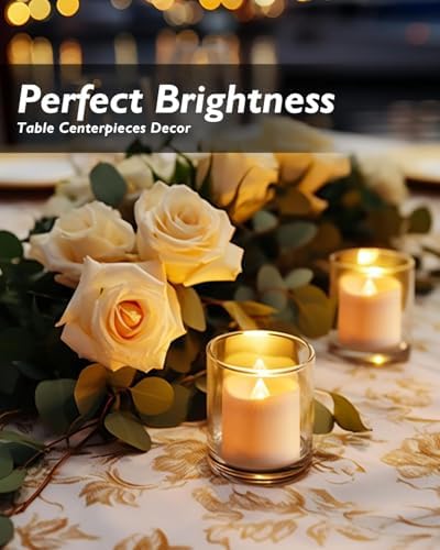 Homemory 6H Timer White Flameless LED Votive Tealights, 24 Pack - Image 6