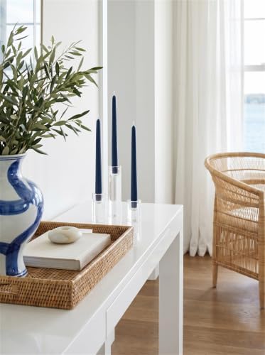 6 PK 10" Classic Taper Candles, Navy Blue, 7-8 Hours Long Burning, Unscented Tall Candlesticks - Image 7