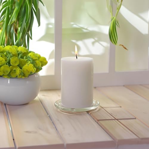 WGV Tea Light Votive Candle Holder Plate 4" W, Clear Flat Plate Glass, Small Home Accent Decor, 1 Pc - Image 7