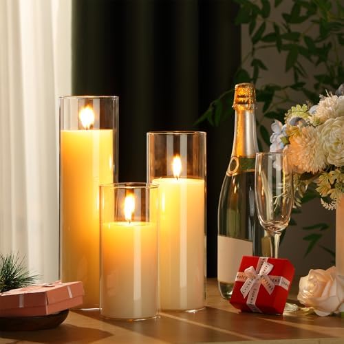 Shihanee 3 Pillar Candle and Holder, L, Ivory White - Image 7