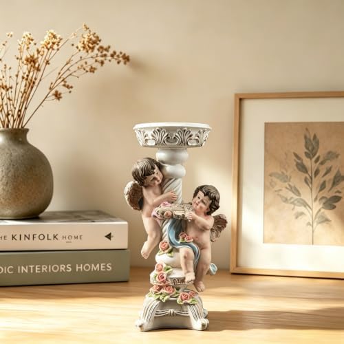Angel Candle Holder Resin Figurine Colorful Elegant Table Decor Home Gifts - Image 6