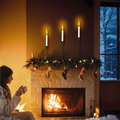 ChefBee 6PCS Black Tall Taper & Pillar Candle Candlestick Holder - Image 7