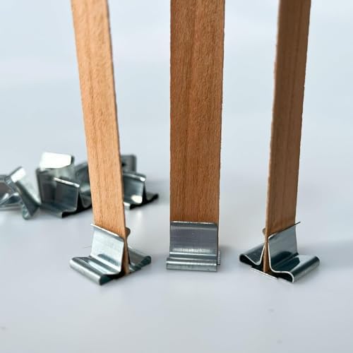 200 PCS Wick Clip for Candle Making Wood Wick Holder Base Universal Wood Wick Clips Wooden Wicks Bases Metal Candle Wick Holders (Square), phi2285d - Image 6