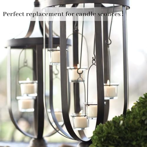 Letine Tealight Candle Holder Set of 12- Clear Glass Votive Candle Holders Bulk for Valentine's Day Decorations, Wedding, Party & Home Decor - Image 6