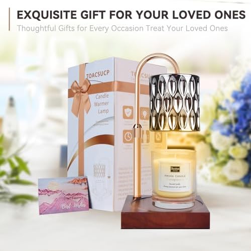 TOACSUCP Candle Warmer Lamp with 3 Bulbs, Adjustable Height Dimmable Candle Warmer with Timer, Compatible with Large Jar Candles, Candle Lamp with Charming Gift Box Ribbon for Her/Him - Image 7