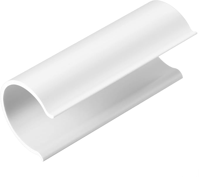 Jetec 64 Pieces PVC Pipe Clips Pool Cover Clamps for Above Ground Pools for Greenhouses, Row Covers, Shelters, Bird Protection, 2.4 Inches Long(1/2 Inch,White)