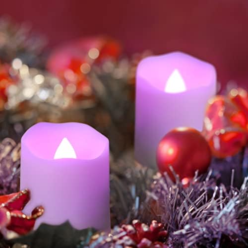 12pcs Rechargeable Flameless Tea Lights RGB with Charging Base and Remote Timer, Color Changing Flickering Electric LED Votive Fake Candles, USB Cable Included - Image 5