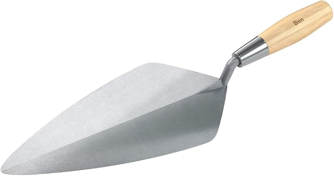 Bon 72-582 Brick Trowel Keystone Forged 13-inch Narrow London Wood Handle