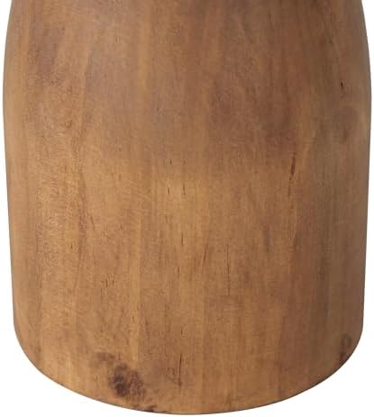 NIKKY HOME Farmhouse Beaded Wooden Pillar Candle Holders Set of 2 - Image 6