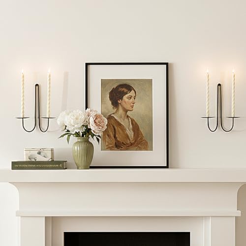 Double Armed Iron Candle Holders Metal Wall Candle Sconce Holder Set of 2 Black Modern Wall Candle Sconces Hanging for Living Room, Farmhouse, Fireplace, Wedding - Image 6