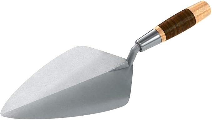 Bon 72-605 Brick Trowel Keystone Forged 10-inch Wide London Leather Handle