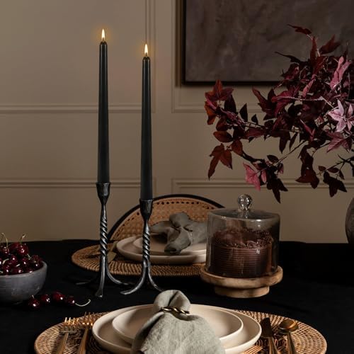 24Pack 10inch Black Taper Candle-Unscented and Smokeless-8hours Long Burning time,Dripless,Ideal for Halloween Taper Candles, Weddings, Dinner,Parties - Image 7