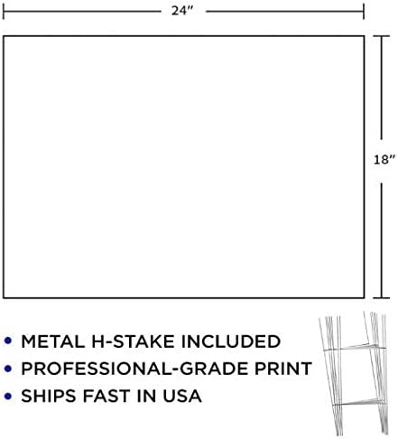 SignPro Yard of The Month Lawn Sign | Trophy Award Yard Sign | #1 Lawn of the Month Sign | 24" x 18" Corrugated Plastic Yard Signs with H Stakes | Double Sided (Generic)