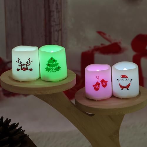 Christmas Battery Operated Flameless Color Changing Votive Candles 12 PCS - Image 7