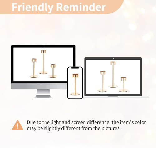 NUPTIO Hurricane Glass Candles Holder, 18 Pcs Gold Taper Candle Holder Bulk - Image 6