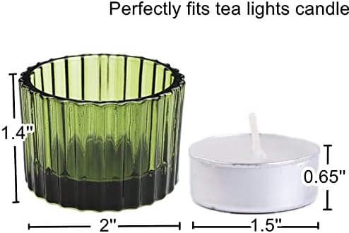 VOHO 24pcs Green Tea Lights Candle Holder for Christmas Decorations - Image 7