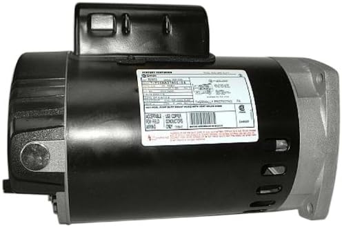 Century Electric B853 1-Horsepower 56Y-Frame Up-Rated Square Flange Replacement Motor (Formerly A.O. Smith) | Square flange 56Y with four bolt holes, 5/8 in threaded stainless shaft, CCW at the pump end, up-rated single speed