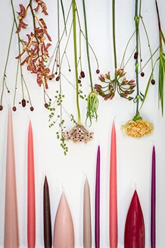 Kunstindustrien® Taper Candles – Set of 4, 13.8" – Made in Denmark, Long Burning Candles 15h, Unscented & Smokeless Candlesticks, Elegant Tall Candles for Weddings Dinners & Home Decor (Light Heather) - Image 7